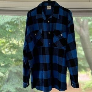 Rothco Extra Heavyweight Buffalo Plaid Flannel Shirt, Blue Plaid, XXL